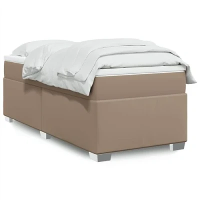 Image de vidaXL Sommier à lattes de lit avec matelas Cappuccino 80x200 cm