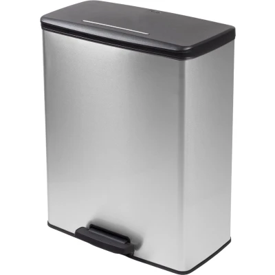 Afbeelding van Curver Decobin Prullenbak 65L Rechthoekig Zilver metallic