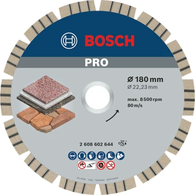 Afbeelding van Bosch Accessories 2608602644 Power Tools Diamanten doorslijpschijf Diameter 180 mm 1 stuk(s)