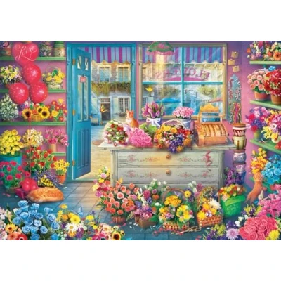 Afbeelding van Fleurige bloemenboutique 1000 stukjes