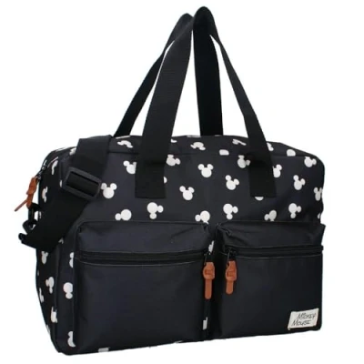 Afbeelding van Grote luiertas voor baby&#039;s, met aankleedkussen, Disney Mickey Mouse, zwart, zwart.