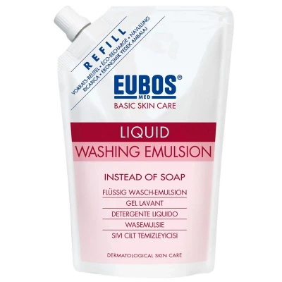 Afbeelding van Eubos Roze Liquid Washing Emulsion Refill Gel 400 ml