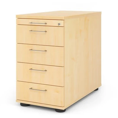 Afbeelding van SIGNA SC50 BS Rolcontainer Esdoorn Hout met 4 lades Metalen beugelhandgreep