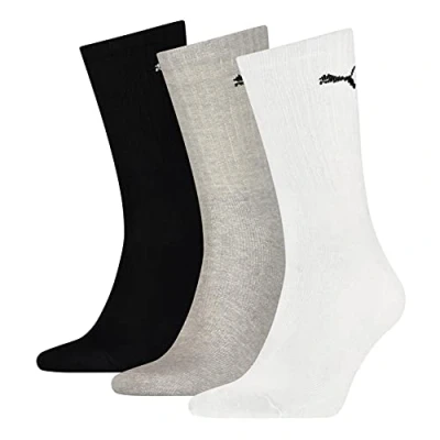 Afbeelding van PUMA Licht uniseks sokken (3 stuks), Wit/Grijs/Zwart