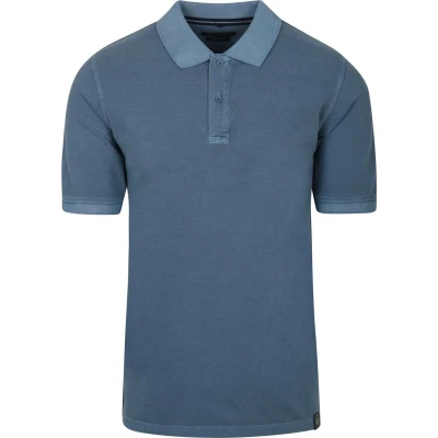 Afbeelding van Casa Moda Polo Piqué Garment Dye Blauw Maat M Heren