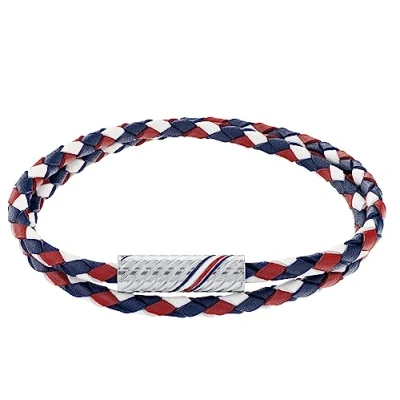 Afbeelding van Tommy Hilfiger Armband, Heren, Maat: One Size, Silber rot weiss blau