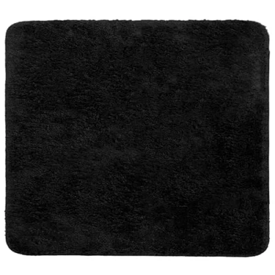 Afbeelding van Brandsseller Badmat, 50 x cm, wasbaar, antislip, zachte microvezel, vierkant, zwart