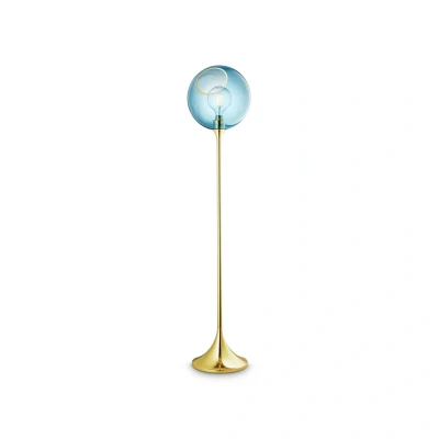 Afbeelding van Ballroom vloerlamp, blauw, glas, handgeblazen, dimbaar