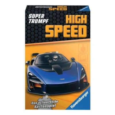 Afbeelding van Ravensburger Kaartspel, Supertrumpf High Speed 20687, kwartet en troefspel voor technische fans vanaf 7 jaar: het actievolle kaartspel