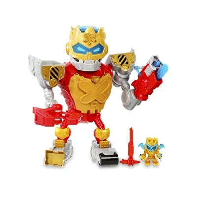 Afbeelding van Treasure X Mega robot, speelgoed met meer dan 25 avonturenniveaus, geluiden, muziek en verlichting, vindt onderdelen om in elkaar te zetten, accessoires wapens op graven, inclusief mini