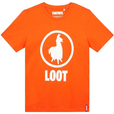 Afbeelding van Fortnite T shirt met korte mouw oranje Maat 176