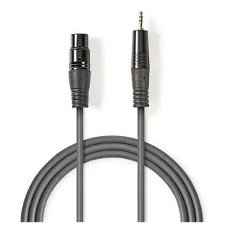 Afbeelding van XLR (v) naar jack 3.5 mm kabel Nedis 1 meter (Stereo, Gebalanceerd, 100% koper)
