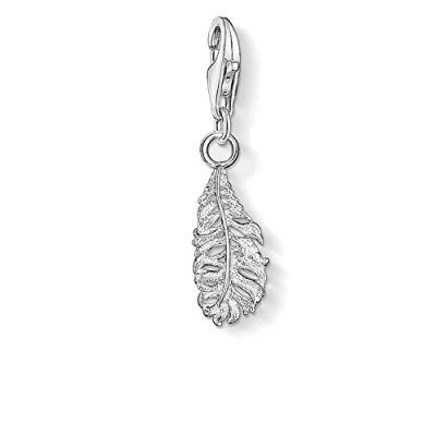 Afbeelding van Thomas Sabo Dameshanger veer Charm Club sterling zilver 925 0775 001 12, één maat, zilver, Zonder steen, one size, steen
