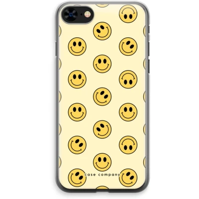 Afbeelding van Case Company® hoesje geschikt voor iPhone 8 Smiley N2 Soft Cover Telefoonhoesje Bescherming aan alle Kanten en Schermrand