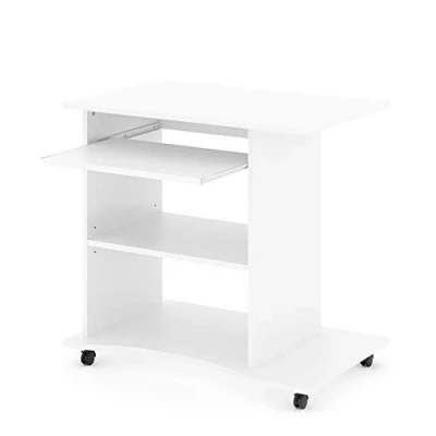 Afbeelding van Vicco Bureautafel Harm, Wit, 80 x 50 cm