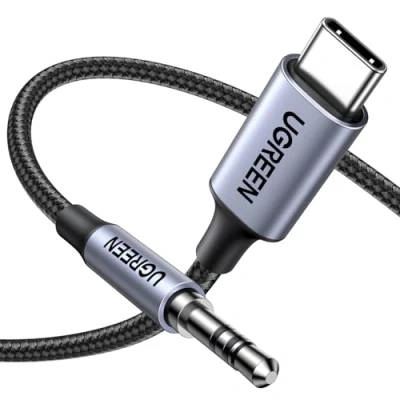 Afbeelding van UGreen USB C naar 3.5mm Audio Jack kabel met DAC chip 1 meter HiFi geluid Geschikt voor Samsung en Apple apparaten