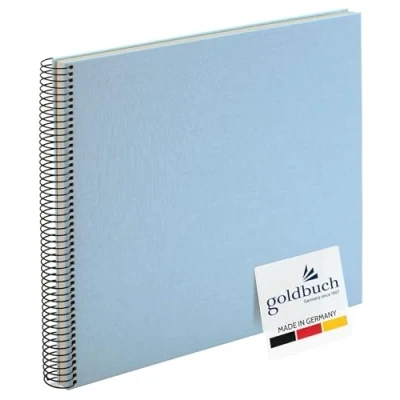 Afbeelding van goldbuch Bella Vista 25 829 fotoalbum, spiraalbinding, 35 x 30 2,8 cm, 40 witte pagina&#039;s, linnen omslag, liggend hemelsblauw