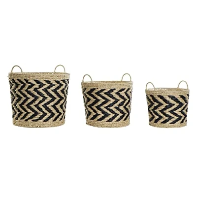 Afbeelding van Basket spelset DKD Home Decor Vezel (40 x 40 35 cm)