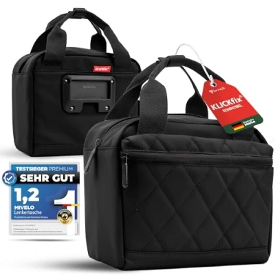 Afbeelding van MIVELO KLICKfix Fietsstuurtas, waterdicht, ruim, compatibel met e bike, zwart