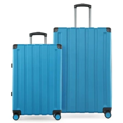 Afbeelding van HAUPTSTADTKOFFER Q Damm Hartschalenkoffer Trolley, TSA, 4 wielen, Cyaan blauw, Kofferset