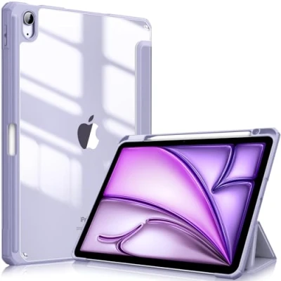 Afbeelding van Fintie Hybride hoes voor iPad Air 5e generatie 2022 / 4e 2020 10,9&quot; Met penhouder Schokbestendige beschermhoes harde transparante