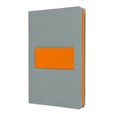 Afbeelding van SIGEL LS200 notitieboek, linescape, ca. A5, geruit, lichtgrijs/oranje