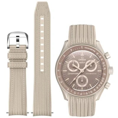 Afbeelding van REBANDACE Moonswatch horlogeband siliconen band voor Omega X Swatch 20 mm gebogen heren dames, Siliconen, Geen edelsteen