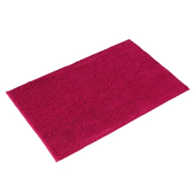 Afbeelding van WohnDirect Badmat, 50 x 80 cm, roze, antislip, absorberend en zacht, modulaire sets badkamertapijten
