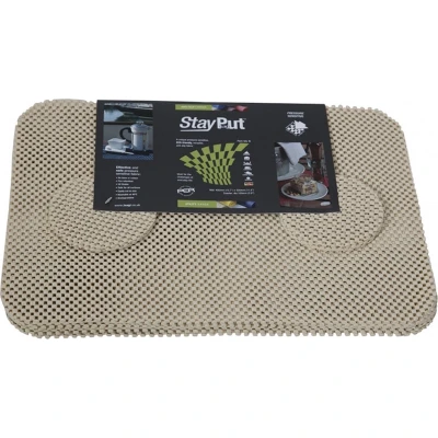 Afbeelding van Able2 StayPut Anti slip placemat en onderzetter set crème
