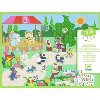 Afbeelding van Djeco knutselset herbruikbare stickers fanfare