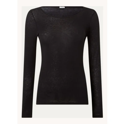 Afbeelding van Oroblu dames Perfect Line longsleeve in kasjmierblend de kleur Zwart, maat: XL