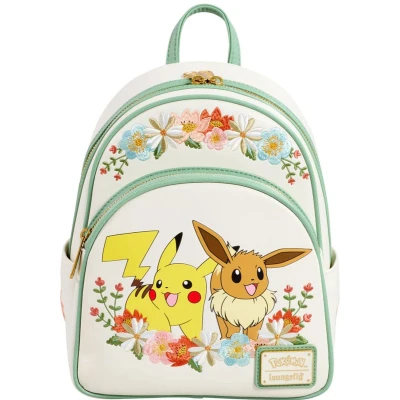 Afbeelding van Loungefly Backpack Pokemon Pikachu and Eevee Floral