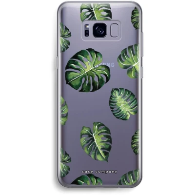 Afbeelding van Case Company® hoesje geschikt voor Samsung Galaxy S8 Tropische bladeren Soft Cover Telefoonhoesje Bescherming aan alle Kanten en Schermrand