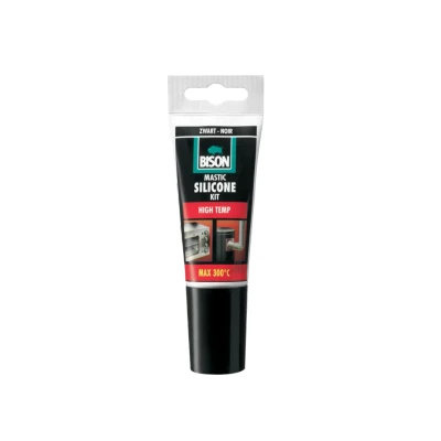 Afbeelding van Bison siliconenkit high temp 60 ml, zwart, tube