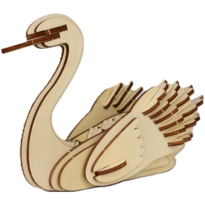 Afbeelding van Bouwpakket 3d Puzzel Zwaan hout