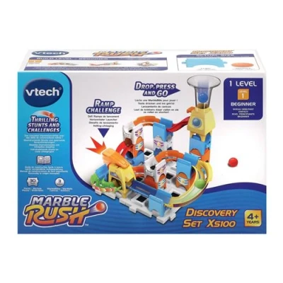 Afbeelding van VTech Marble Rush Discovery Set XS100 Speelgoed Knikkerbaan Educatief 30 Onderdelen Inclusief 3 Knikkers Vanaf 4 Jaar