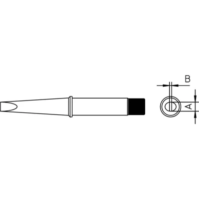 Afbeelding van Weller 4CT6D8 1 soldeerpunt Beitelvorm, recht Grootte 5 mm Inhoud: stuk(s)