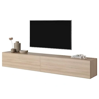 Afbeelding van Selsey Bisira RTV kast 200 cm Eik Lindberg