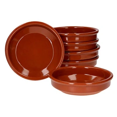 Afbeelding van MamboCat Cazuela Bruno Set van 6 kleikommen I Diameter 16 cm Maat M Mediterraan Geglazuurd Uniek Handgemaakt Antiek/Vintage Middeleeuwen Viking