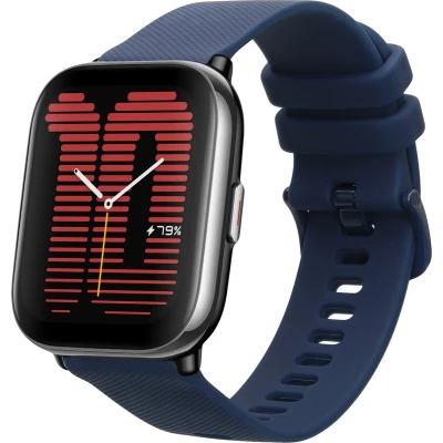 Afbeelding van kwmobile horlogebandje geschikt voor Amazfit Active (A2211) polsband Smartwatch bandje van TPU Activity tracker horloge band in donkerblauw