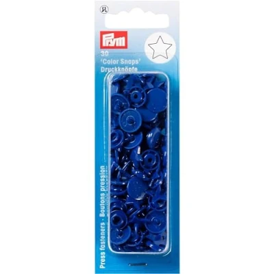 Afbeelding van Prym 30 Color Snaps drukknopen 12,4 mm ster koningsblauw