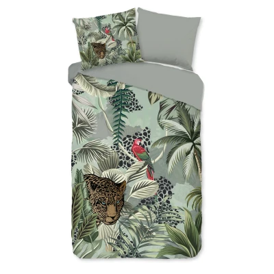 Afbeelding van Pure Dekbedovertrek &quot;jungle print&quot; Groen (240x200/220 cm) Microfiber