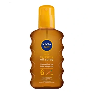 Afbeelding van Nivea Sun Deep Tanning Oil Spray SPF 6, Golden &amp; Lond Lasting Tan 200 ml