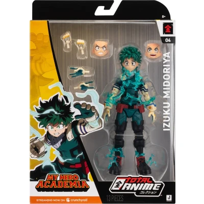 Afbeelding van Total Anime Izuku Midoriya 16,5 cm figuur met verwisselbare gezichten, handen en energie effecten