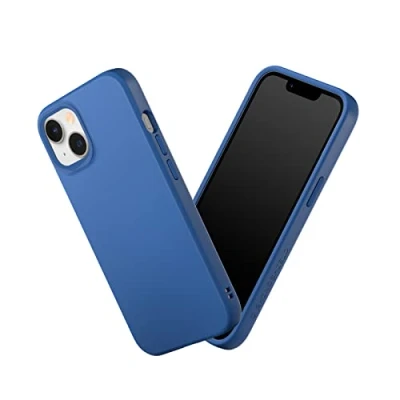 Afbeelding van RHINOSHIELD Hoesje compatibel met [iPhone 14/13] SolidSuit dunne hoes schokabsorberende technologie en premium matte afwerking kobaltblauw