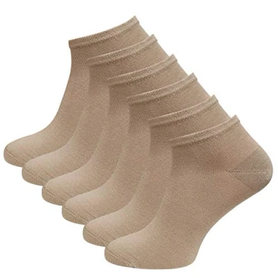 Afbeelding van Vincent Creation 6 paar bamboesokken voor dames en heren, Beige