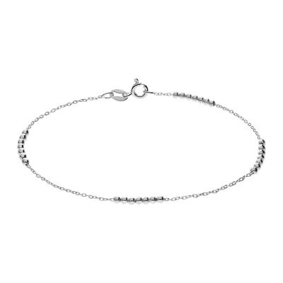 Afbeelding van Lucardi Basic Armband, Dames, Maat: 19, Silver coloured
