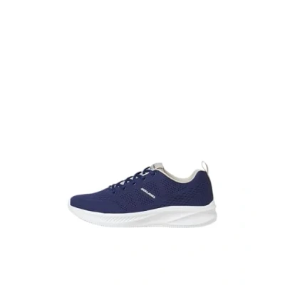 Afbeelding van Jack &amp; Jones Jfwcroxley Sneakers laag, Heren, Maat: 44, Medieval blue detail:moonbeam Textiel