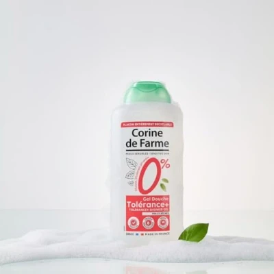 Afbeelding van Corine de Farme Hypoallergene douchegel 0% tolerantie + Hoge voor droge huid pH neutraal, zonder zeep en kleurstoffen 500 ml