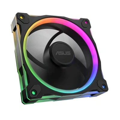 Afbeelding van ASUS Prime MR120 ARGB (zwart) behuizingsventilator (120 mm PWM, 20 LED, ventilatorsnelheid 1600 rpm, luchtstroom 58 CFM, 28 dik frame, Aura SY RGB)